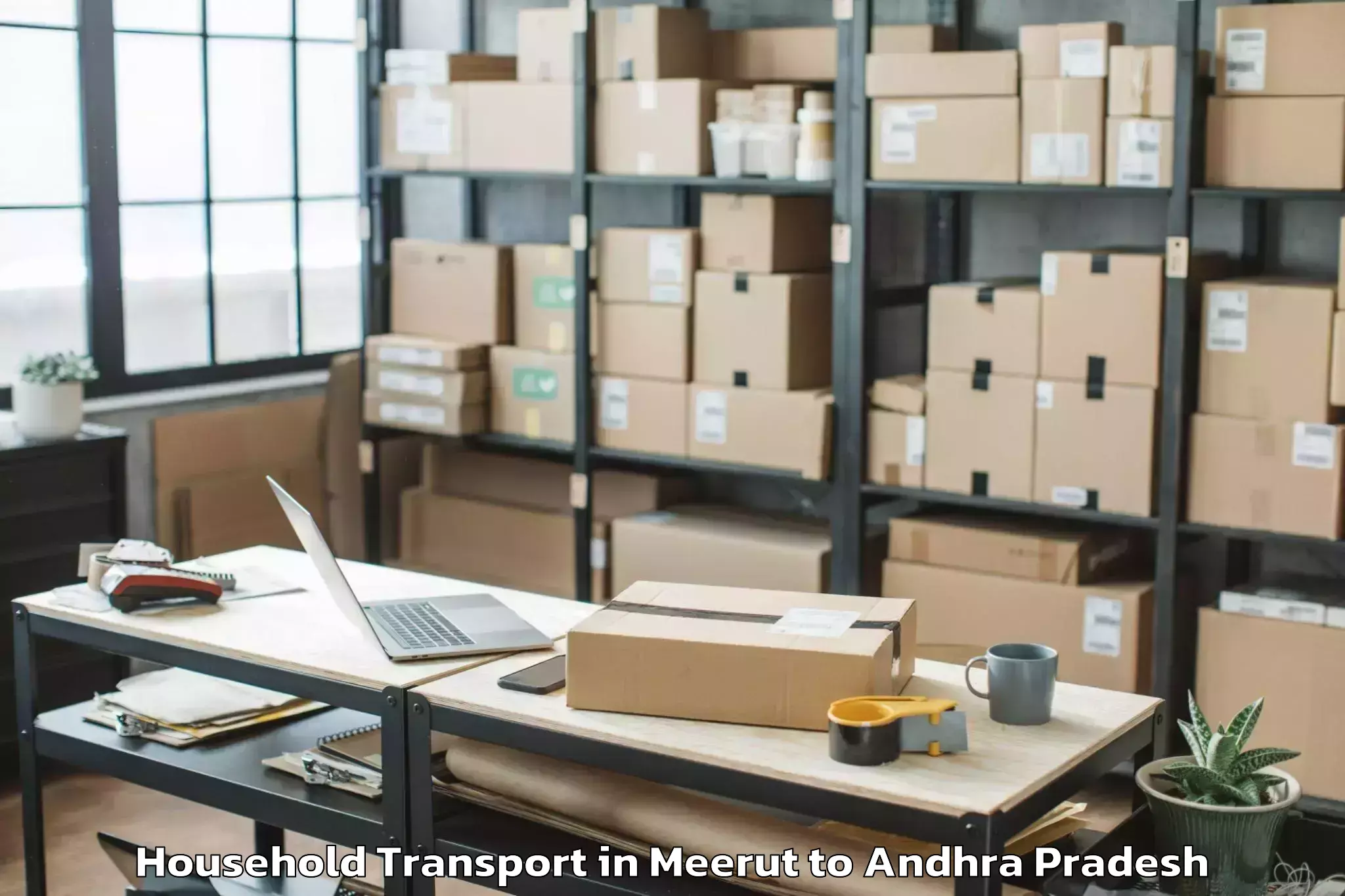 Top Meerut to Siddavatam Household Transport Available